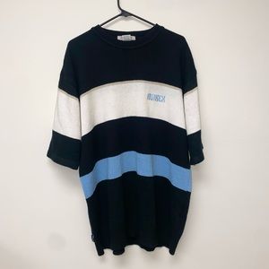 Vintage AVIREX Men’s Short Sleeve Striped Crew Sweater 2XL